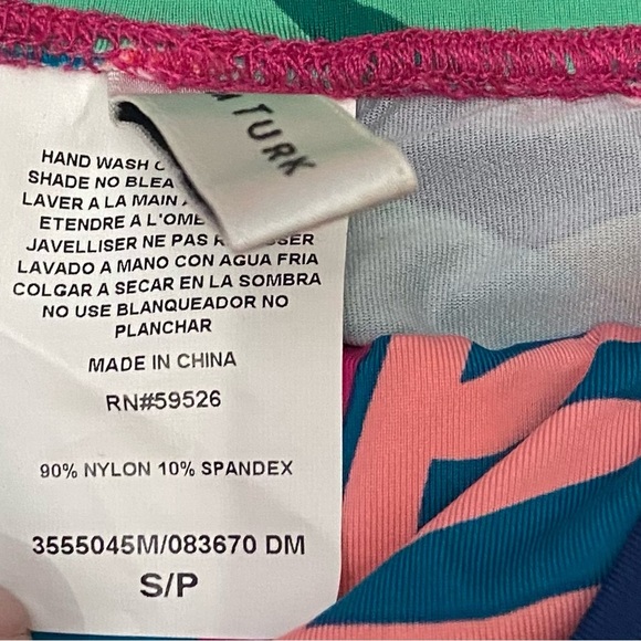 Trina Turk colorful tropical Leaf Print wide split leg Pants 2253 - Picture 4 of 9